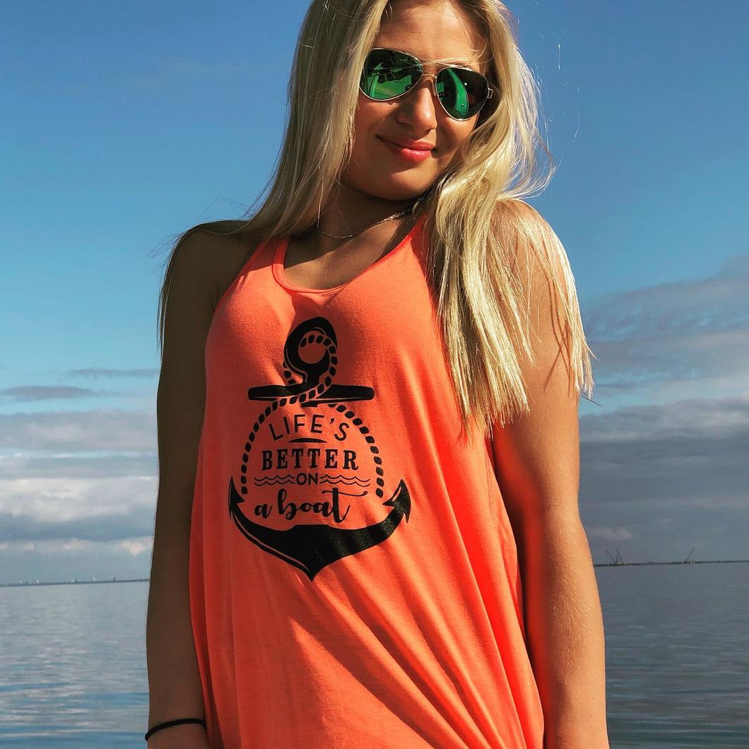 Life is Better on a Boat Racerback Tank